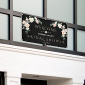 Blozende Crème Bloem Bruiloft Ontvangstbord Spandoek (Buitenkant Gebouw)