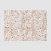 Blozende Crème Bloemen Bruiloft Feest Tissuepapier (Voorkant)