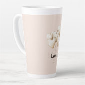 Blozende Crème Harten Ballonnen Liefde Latte Mok (Linkerhoek)