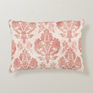 Blozende Damast Aquarel Bloem Vintage Patroon Accent Kussen