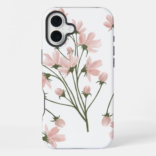 Blozende elegante bloemmotief iPhone hoesje (Achterkant)