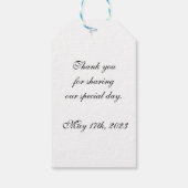 Blozende en blauwe bloemenaquarel cadeaubijlage cadeaulabel (Achterkant)