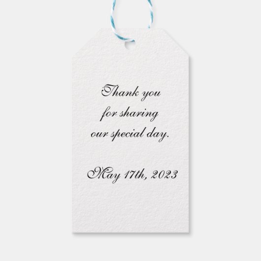 Blozende en blauwe bloemenaquarel cadeaubijlage cadeaulabel (Achterkant)