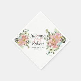 Blozende en eierschaal waterverf bloemen servetten