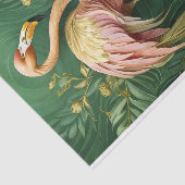 Blozende Flamingo Glanzend Goud, Elegant Tissuepapier (Detail)