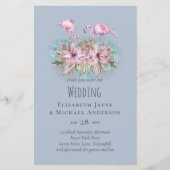 Blozende Flamingo's Tropisch Strand Huwelijk (Voorkant)