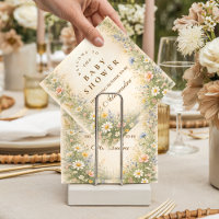 Blozende Gele Wilde Bloem Baby Shower