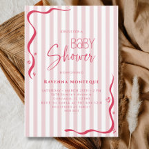 Blozende gestreepte besgolf vintage baby shower