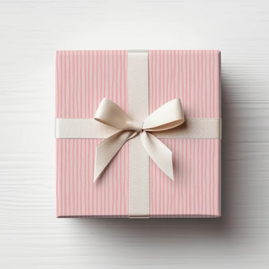 Blozende gestreepte minimal cadeauverpakking cadeaupapier