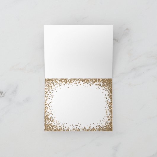 Blozende Glitter Bruidsjurk Bruiloft Dankkaart Bedankkaart (Binnen)