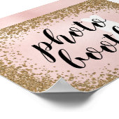 Blozende Glitter Bruidsjurk Bruiloft Foto Booth Poster (Hoek)