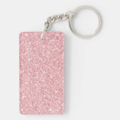 Blozende glitterscapsalon elegante script foto sleutelhanger (achterkant)