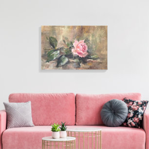 Blozende Gratie Roos Canvas Afdruk