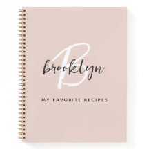 Blozende grijs witte Monogram Receptenboek