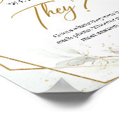 Blozende groen en gouden lijst Waar waren ze Poster (Hoek)