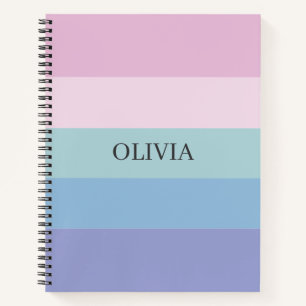 Blozende Hemel Pastel Olivia Naam Notitieboek