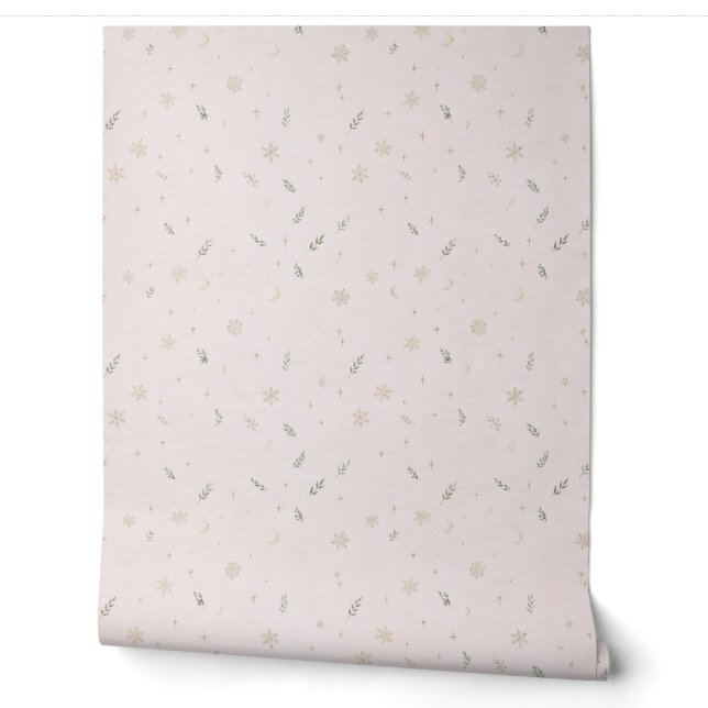 Blozende Hemelse Kerst Peel en Stick Behang (Afrollen)