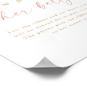 Blozende Hoe Groot is Haar Buik Baby Shower Spel B Poster (Hoek)