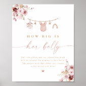 Blozende Hoe Groot is Haar Buik Baby Shower Spel B Poster (Voorkant)