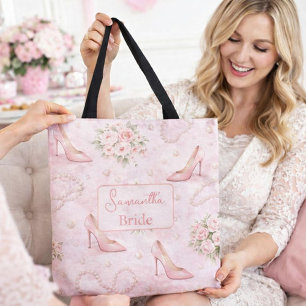Blozende Hoge Hak Bruids Elegantie Tote Bag