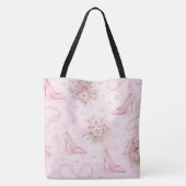 Blozende Hoge Hak Bruids Elegantie Tote Bag (Achterkant)