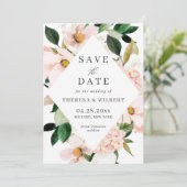 Blozende Hortensia Bloemen Save the Date (Staand voorkant)