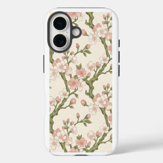 Blozende Kersenbloesemtak | Zachte Roze Bloemen iPhone 16 Hoesje