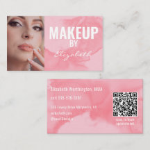 Blozende Koraal Roze Aquarel QR Code Make-up 