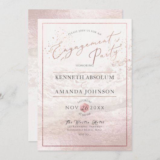 Blozende Kust / Kustlijn / Bruiloftsfeest aan het  Kaart (Voorkant / Achterkant)