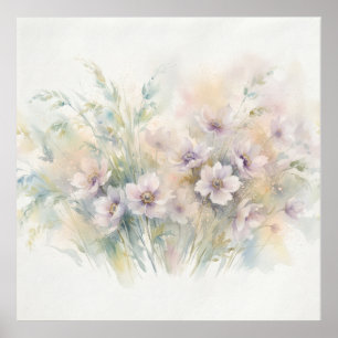 Blozende lavendel Cosmos Boeket Poster