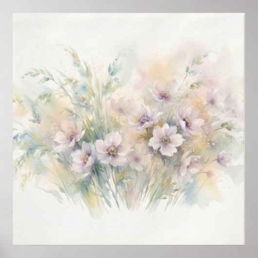 Blozende lavendel Cosmos Boeket Poster (Voorkant)