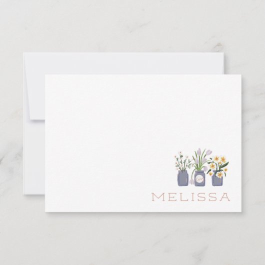 Blozende Maagdenpalm Bloem Kar Overeenkomende Maso Bedankkaart (Achterkant)