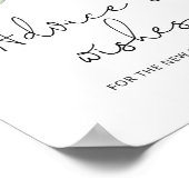 Blozende marine bloemige advies en wensen voor pas poster (Hoek)