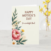 Blozende Moederdagkaart Kaart (Gele Bloem)