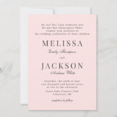 Blozende neutrale verfijnde klassieke trouw uitnod kaart (Voorkant)