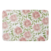 Blozende Paarse Watercolor Rozen Badmat (Voorkant)