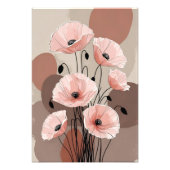 Blozende Papaver Silhouetten Foto Afdruk (Voorkant)