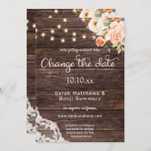 Blozende Perzik Bloem Houten Kant Werklicht Wijzig Kaart (Voorkant / Achterkant)