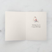 Blozende Perzik Bloem Vlinder Verjaardag Kaart (Binnen)