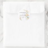 Blozende Perzik Wilde Bloemen Botanische Envelope  Ronde Sticker (Tas)