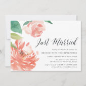 blozende pioen | Post Wedding Brunch Uitnodiging (Voorkant)