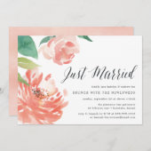 blozende pioen | Post Wedding Brunch Uitnodiging (Voorkant / Achterkant)