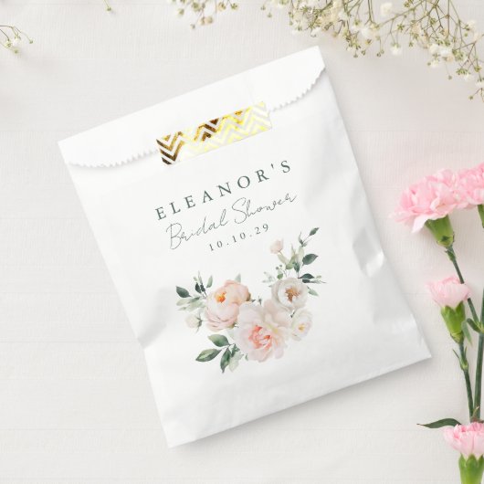Blozende Pioen Roze Waterverf Bruiloftsdouche Bedankzakje (Gezegeld)