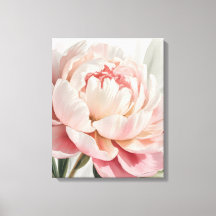 Blozende Pioen Waterverf Botanische Print**