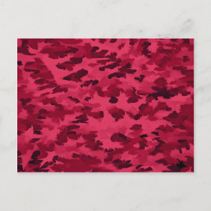 Blozende Rode Camouflagepatroon Briefkaart