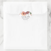 Blozende Roest Bloemige Bruiloft Hart Sticker (Tas)