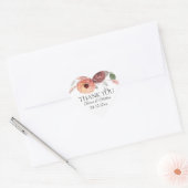 Blozende Roest Bloemige Bruiloft Hart Sticker (Envelop)