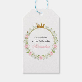 Blozende Romantiek: Roze Rozen & Baby’s Breath Cadeaulabel