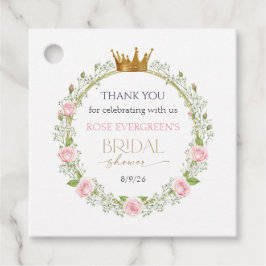 Blozende Romantiek: Roze Rozen en Baby’s Breath Bedankjes Labels