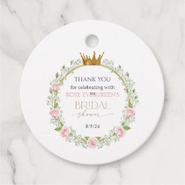 Blozende Romantiek: Roze Rozen en Baby’s Breath Bedankjes Labels